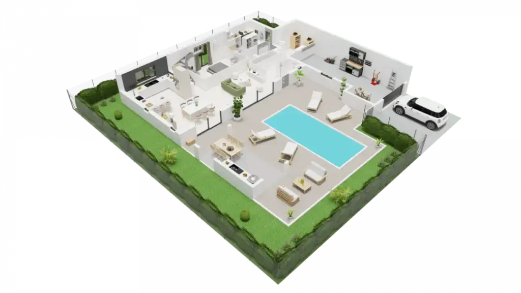 Élégante villa contemporaine avec toiture-terrasse à Narbonne