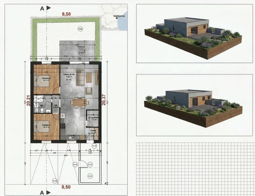 Investissement locatif ou maison secondaire à Marseillan